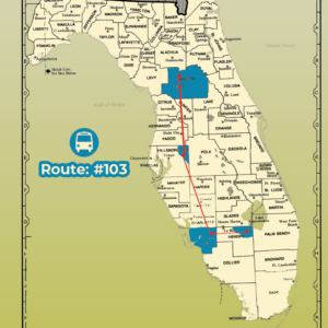 Route 103: Clewiston , Ft Myers, Lakeland to Central Fl Reception Center, Marion C.I., Lowell C.I.