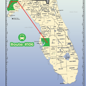 Route 106: Tampa, FL to CAHOUN C.I., LIBERTY C.I., and APALACHEE C.I.